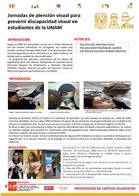 Jornadas de atención visual para prevenir discapacidad visual en estudiantes de la UNAM