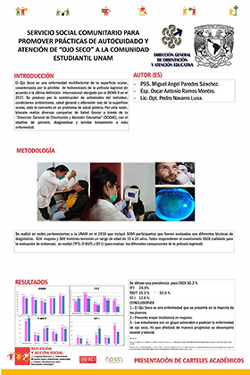 Servicio social comunitario para promover prácticas de autocuidado y atención de "ojo seco" a la comunidad estudiantil UNAM
