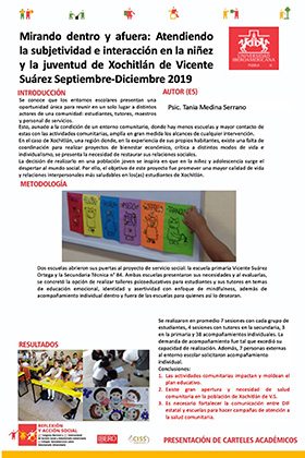Mirando dentro y afuera: Atendiendo la subjetividad e interacción de la niñez y la juventud en Xochitlán de Vicente Suárez Septiembre-Diciembre 2019